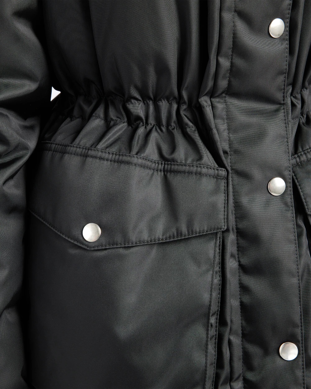 Prada Buttoned Down Jacket In Black
