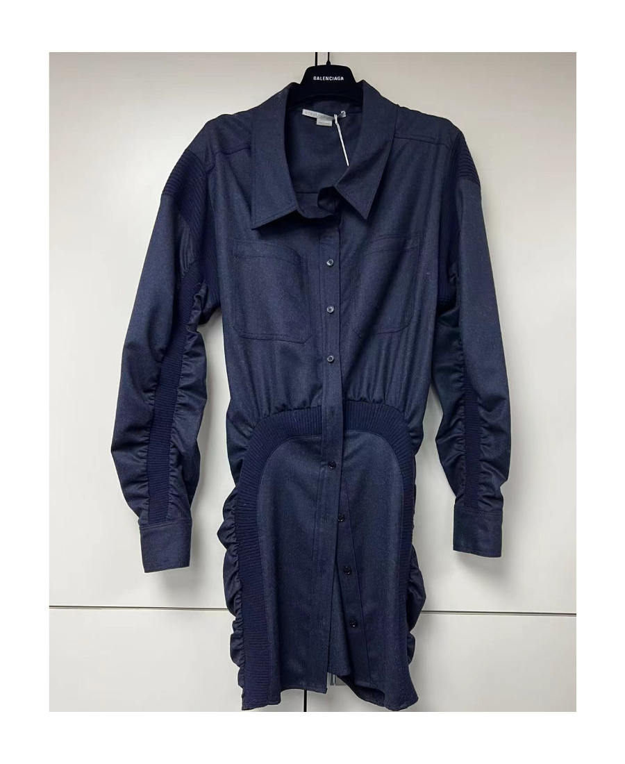 Stella Mccartney Button Dress In Blue