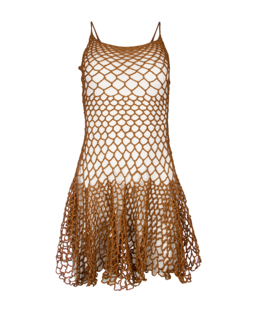 Loewe Fishnet Dress In Cotton