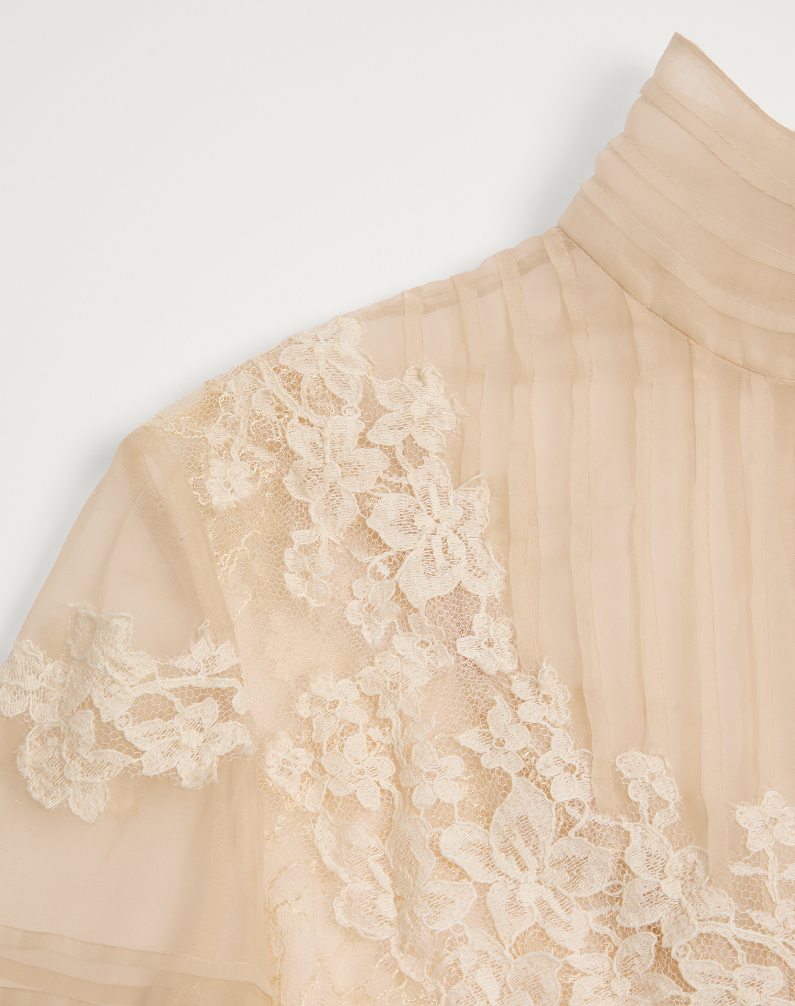 Valentino Roses Dentelle Top In Ivory