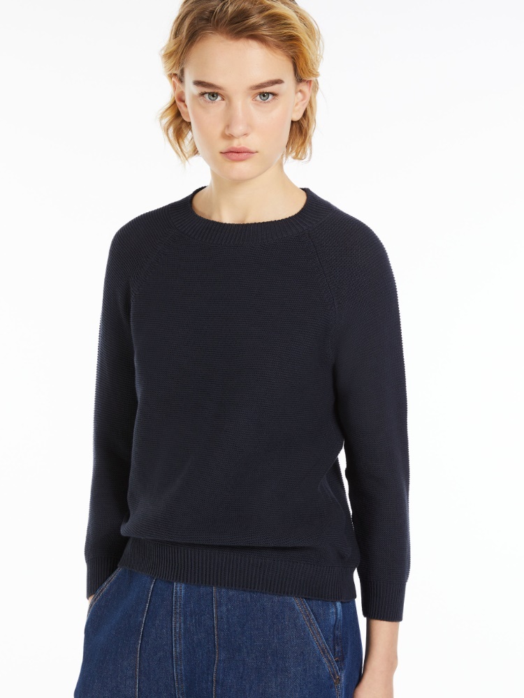 Weekend Max Mara Wide Round Neck Sweater In Black