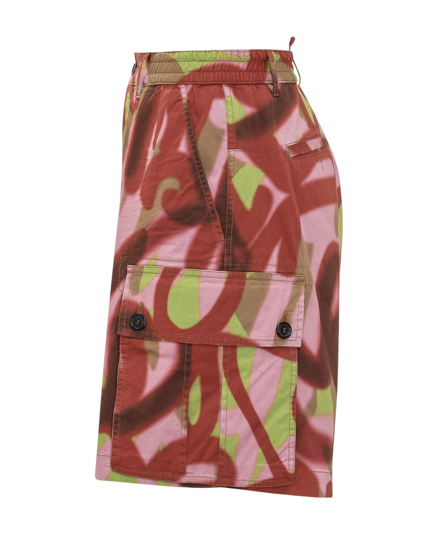Shop Dsquared2 Fully-printed Bermuda Shorts In Red
