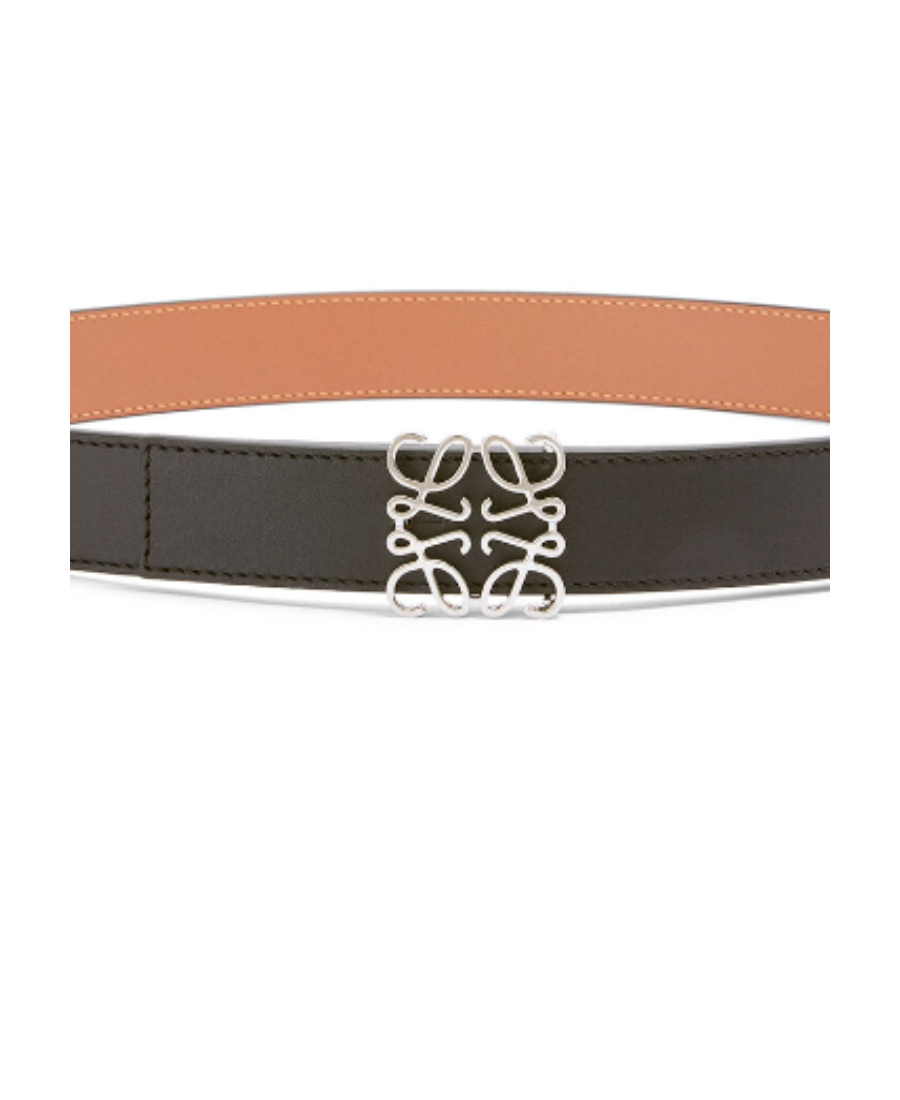 Loewe Anagram Belt In Smooth Calfskin In Black