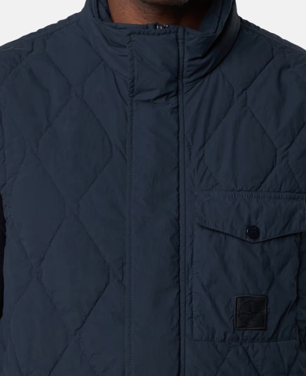 STONE ISLAND PADDED VEST WITH SOFT FEEL AND ANTI-DROP