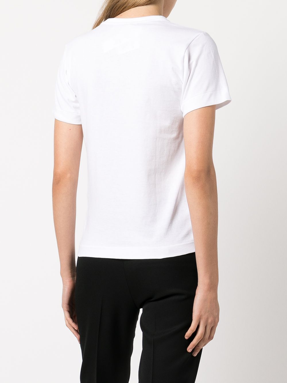 Comme Des Garçons Play Heart Print T-shirt In White