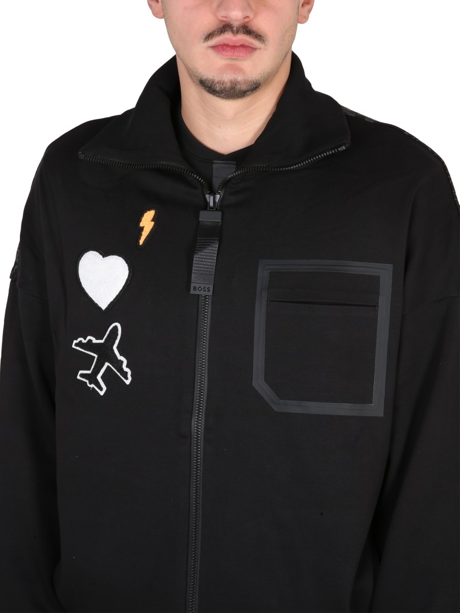 Hugo Boss Boss Sweatshirt With Logo In Black