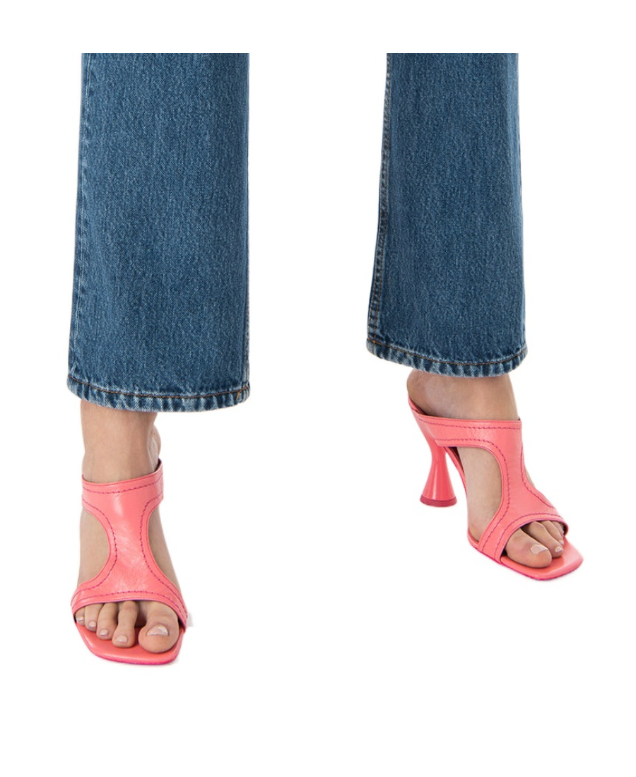 BY FAR OPEN TOE 95MM HEELED MULES