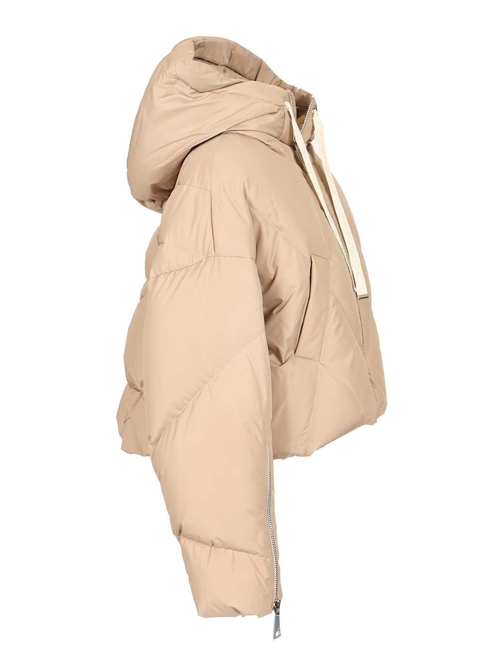Khrisjoy Long-sleeved Down Jacket In Brown