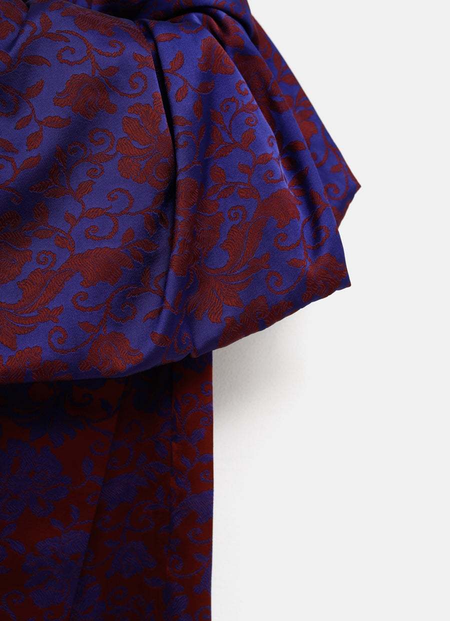 Dries Van Noten Santi Archive Floral Jacquard Satin Peplum Skirt In Multicolor
