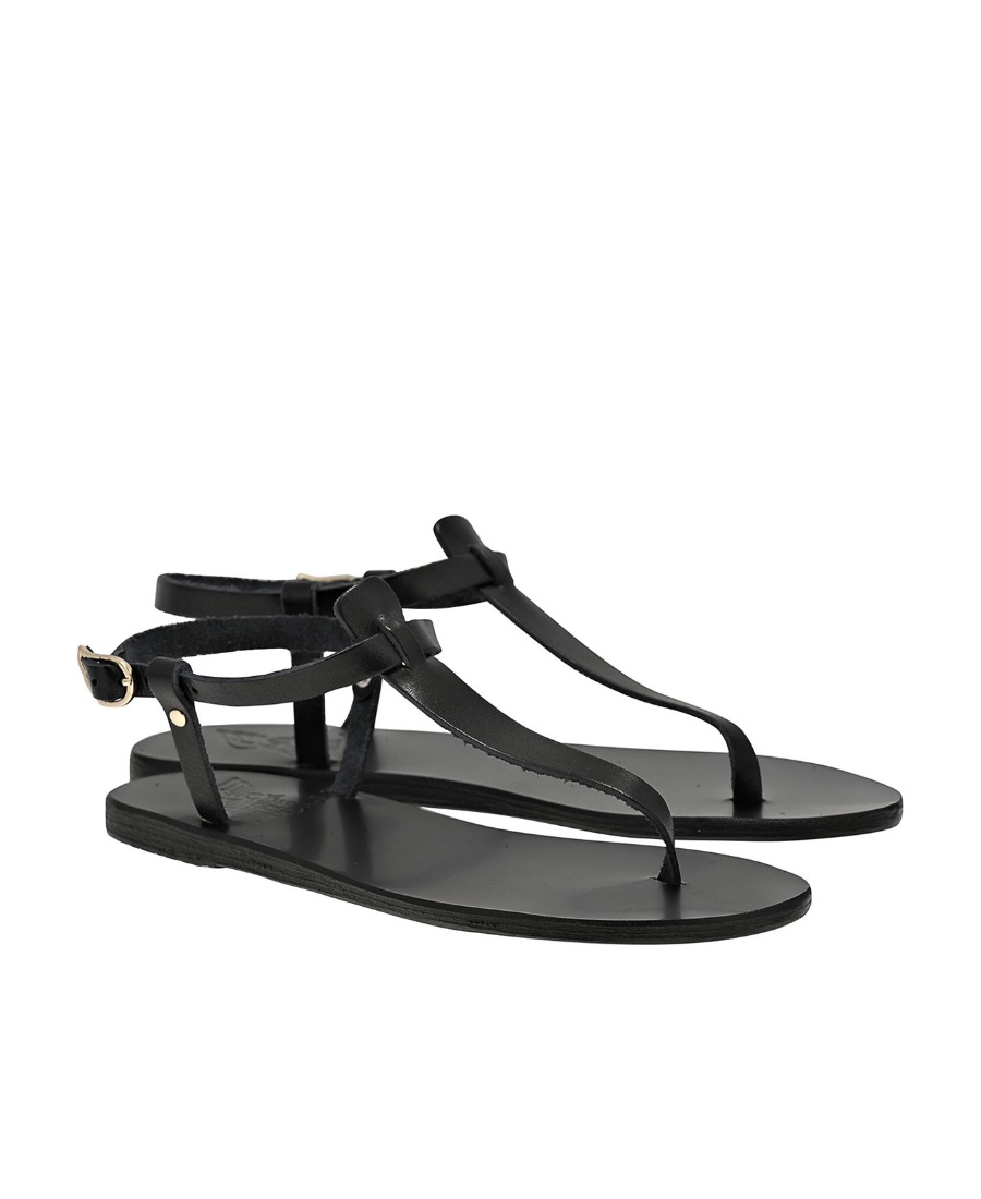 Ancient Greek Sandals Lito Leather Sandals In Black