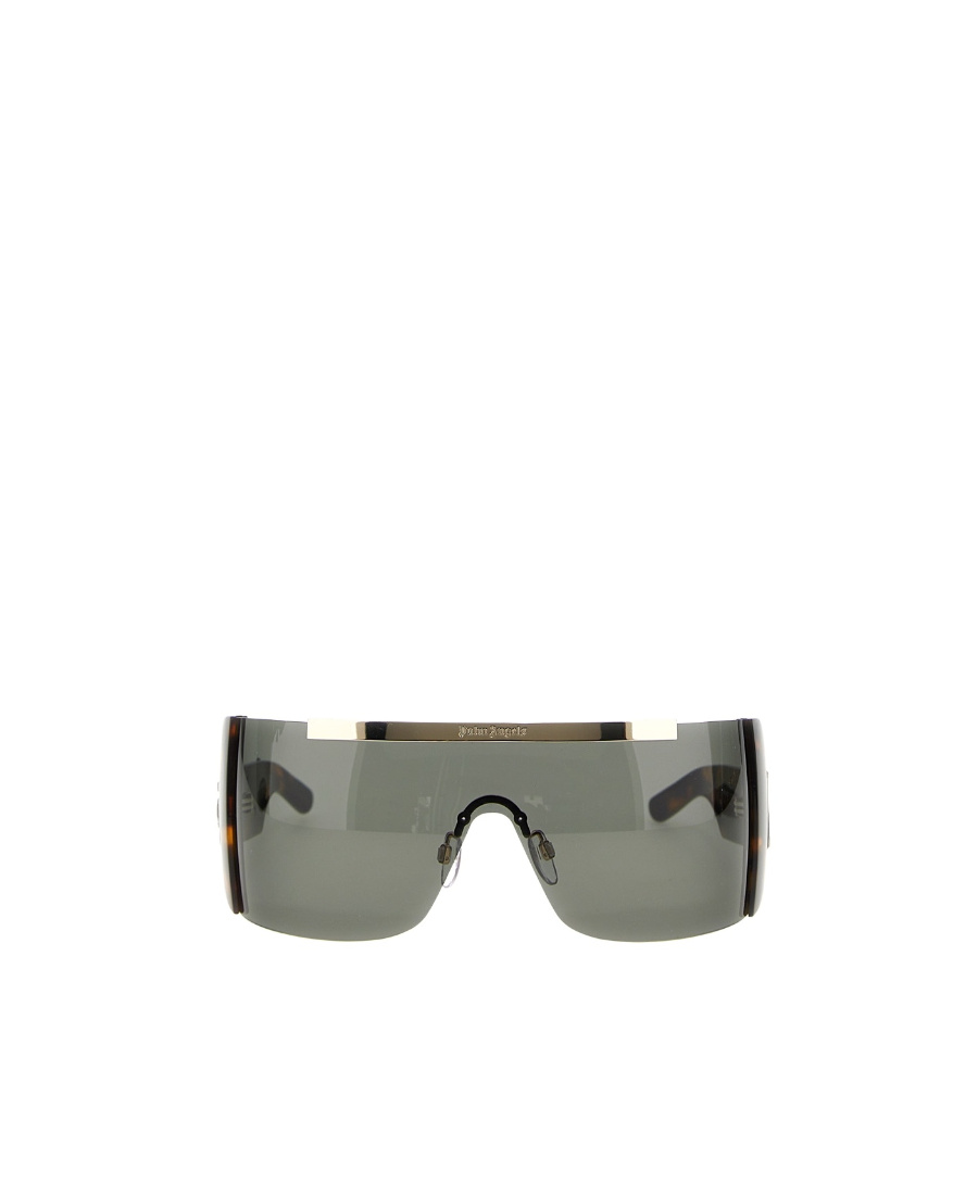 Palm Angels Tortoiseshell-effect Shield Sunglasses In Gray