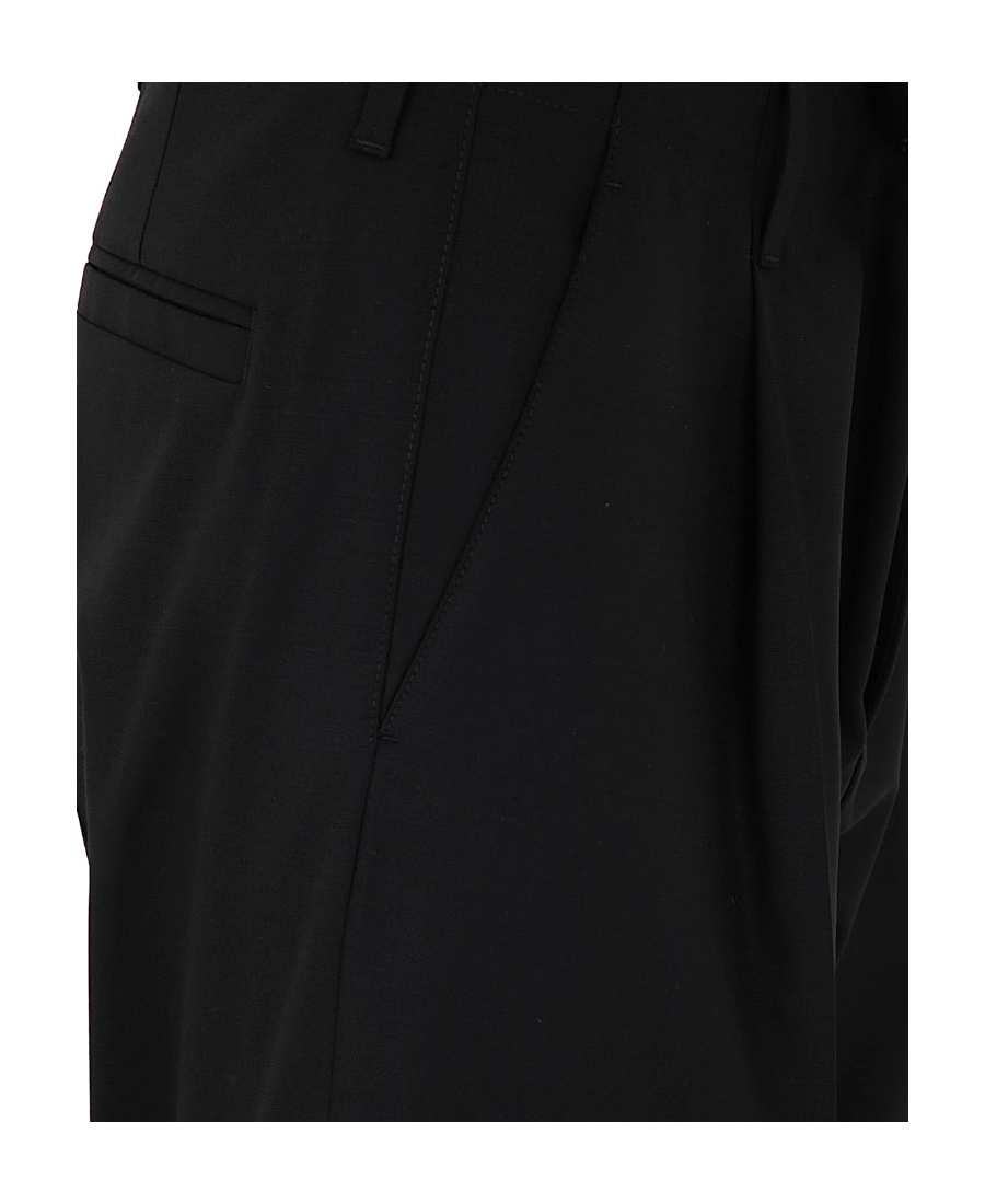 Versace Men's Formal Pants Loose Fit In Black