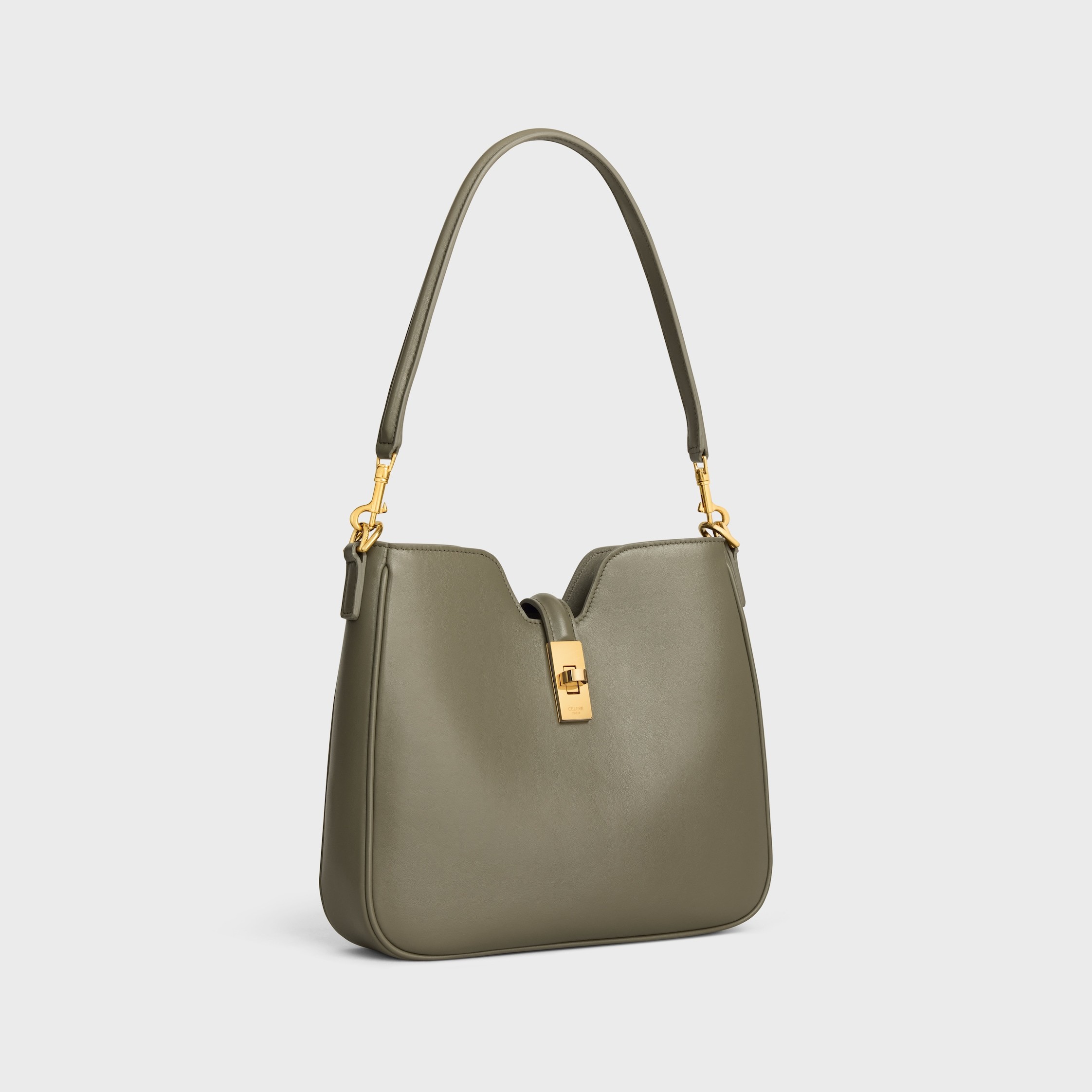 Celine Small Camille 16 Soft Bag In Smooth Calfskin In Green