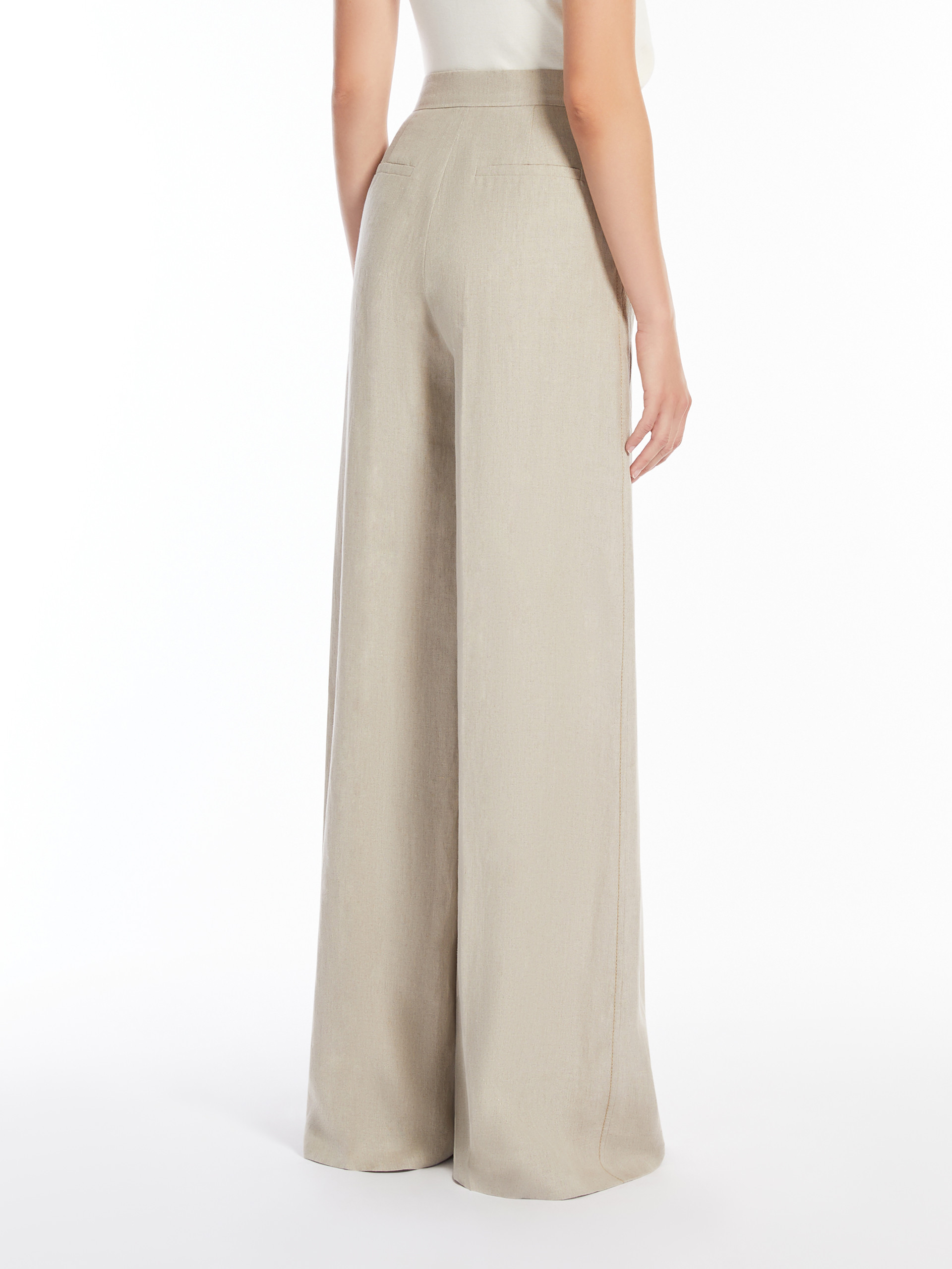 Max Mara Wide-leg Casual Pants In Nude