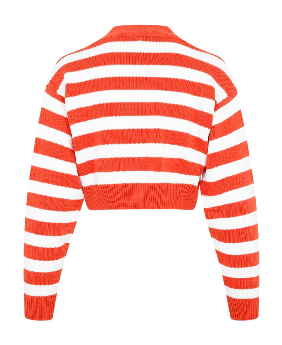 Kenzo Nautical Cotton Knit Cardigan In White