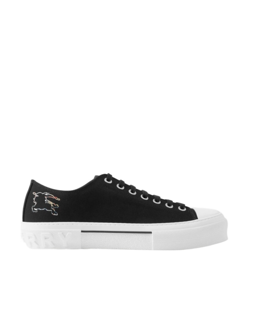 Burberry Check Ekd Lace-up Sneakers In White