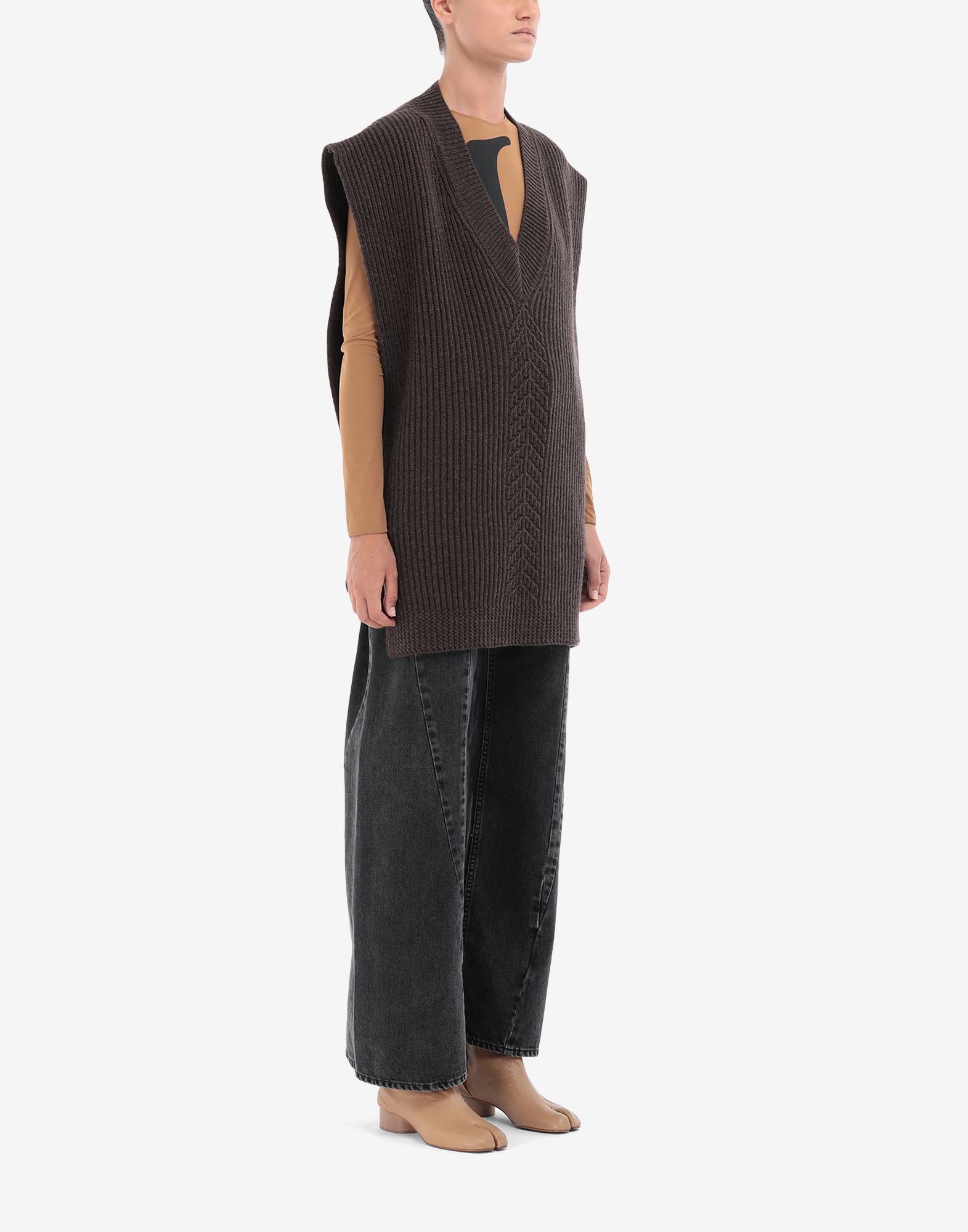 Maison Margiela Beige Ankle Boots In Nude