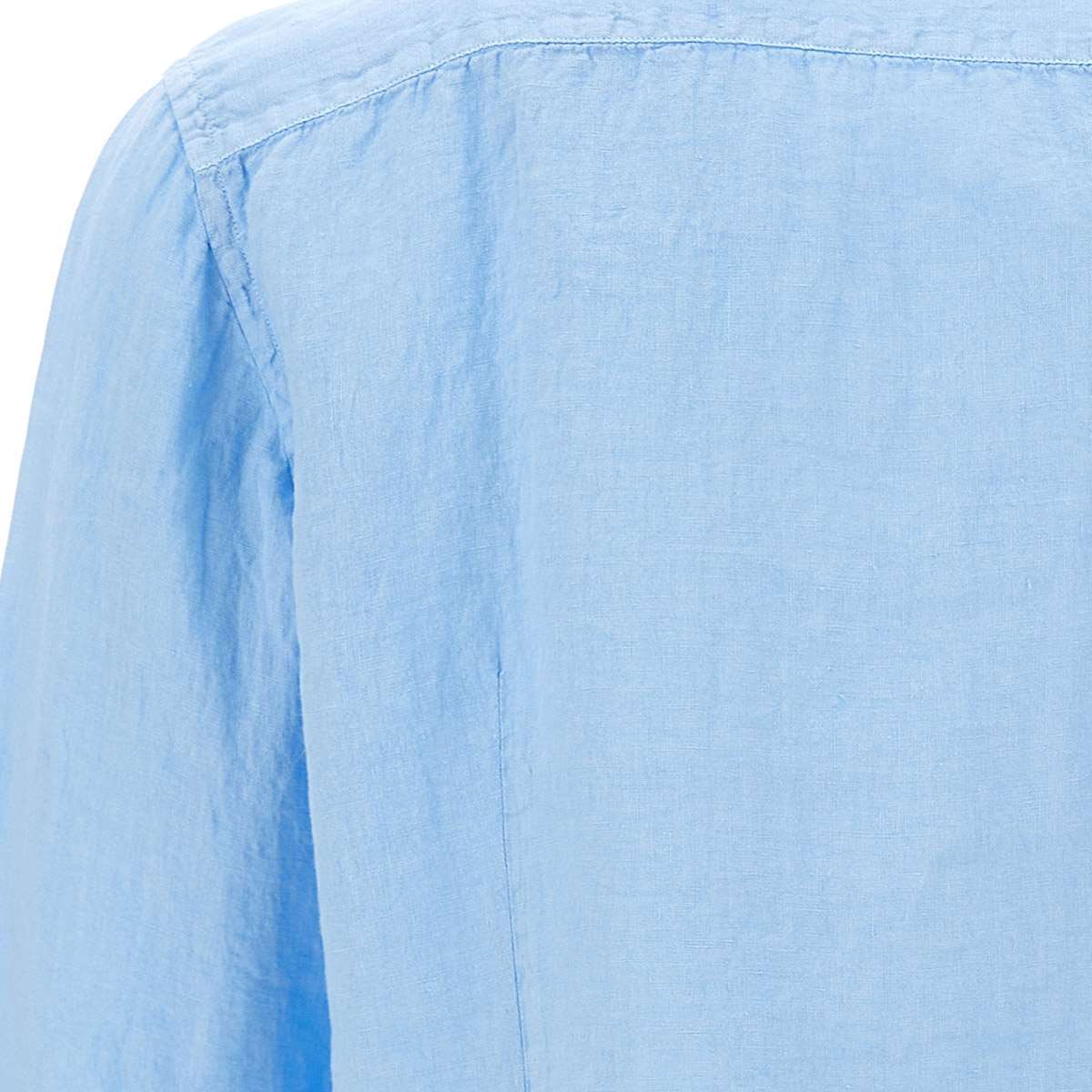 Fay Cutaway Collar Linen Shirt In Blue