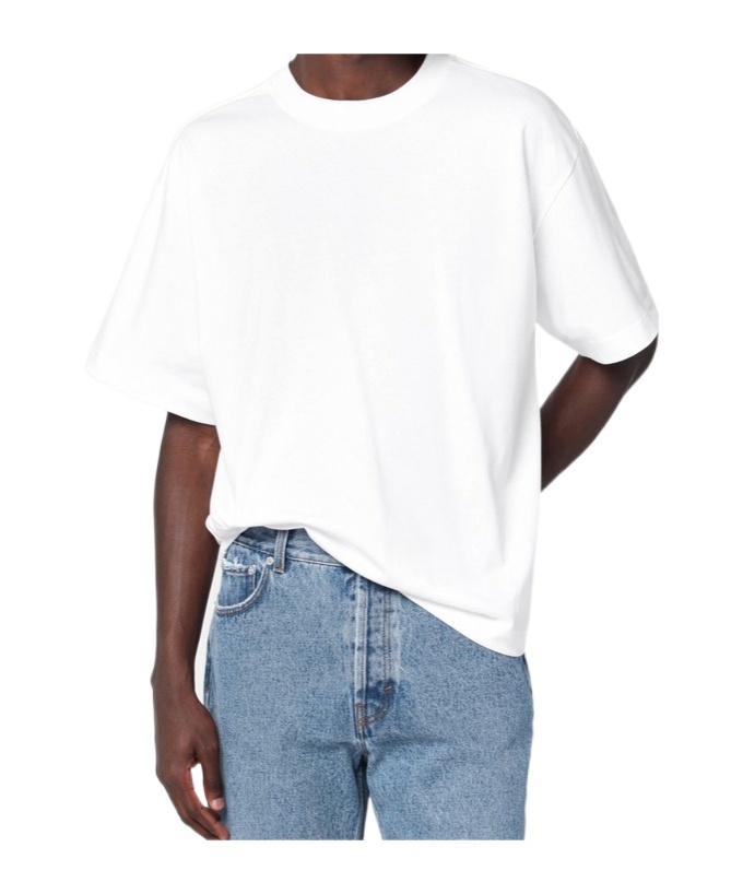 Séfr White Cotton Crew-neck T-shirt