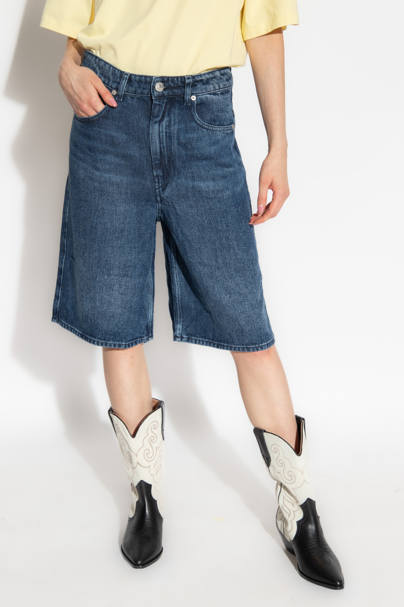 Isabel Marant Étoile Balina Denim Shorts In Blue