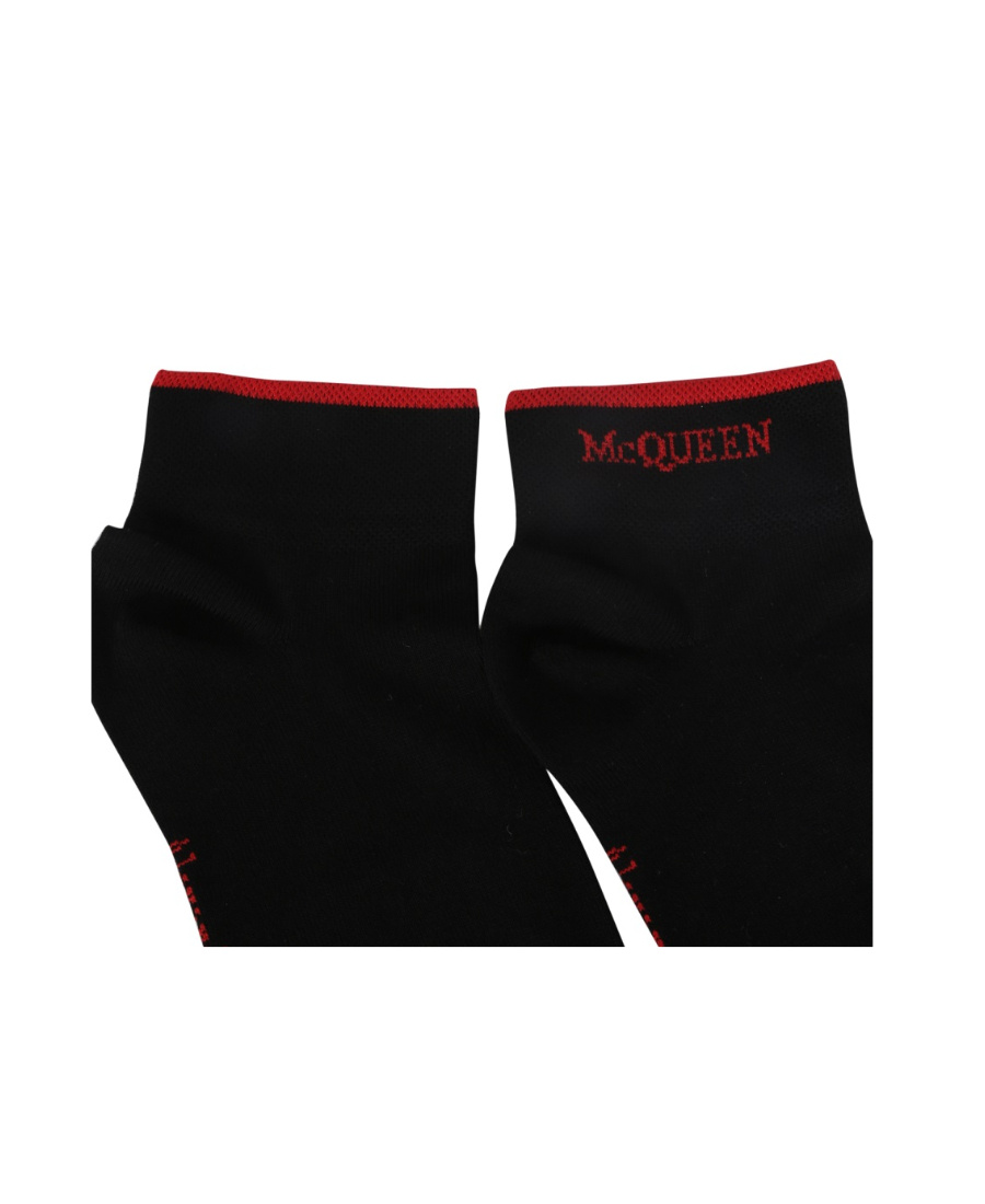 ALEXANDER MCQUEEN EMBROIDERED-LOGO SOCKS