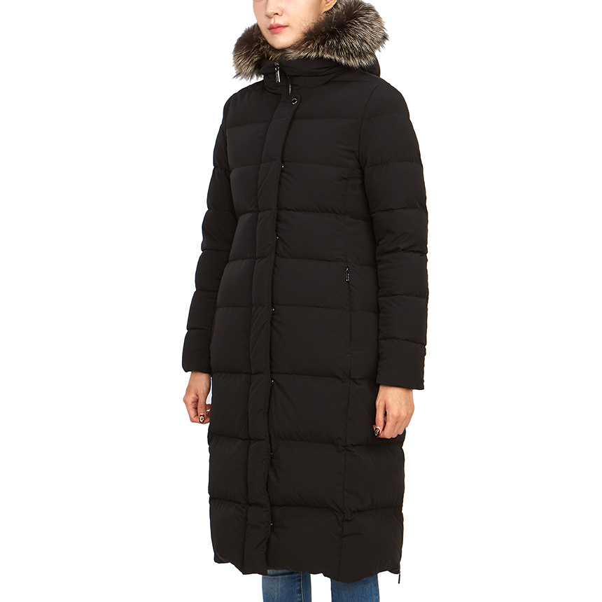 Moorer Long-sleeved Hooded Down Jacket In Black