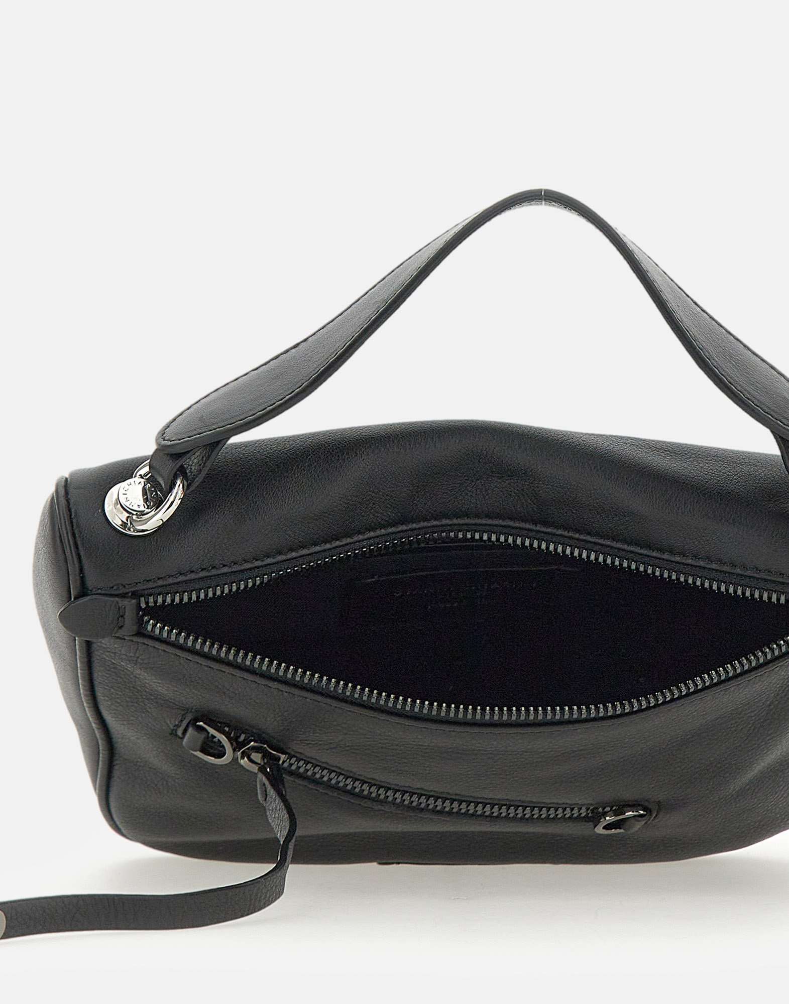 Gianni Chiarini Logo Patch Zipped Tote Bag In Black