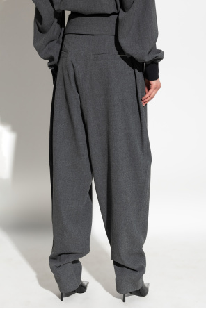 Attico High Waist Casual Pants In Gray