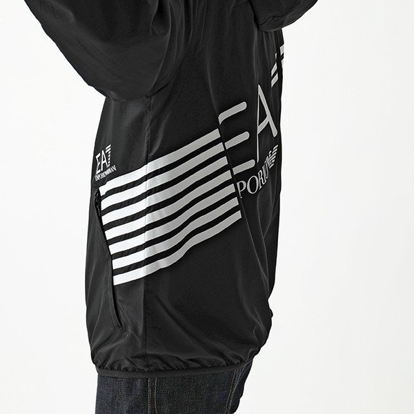Ea7 Logo Details Casual Jacket In Black