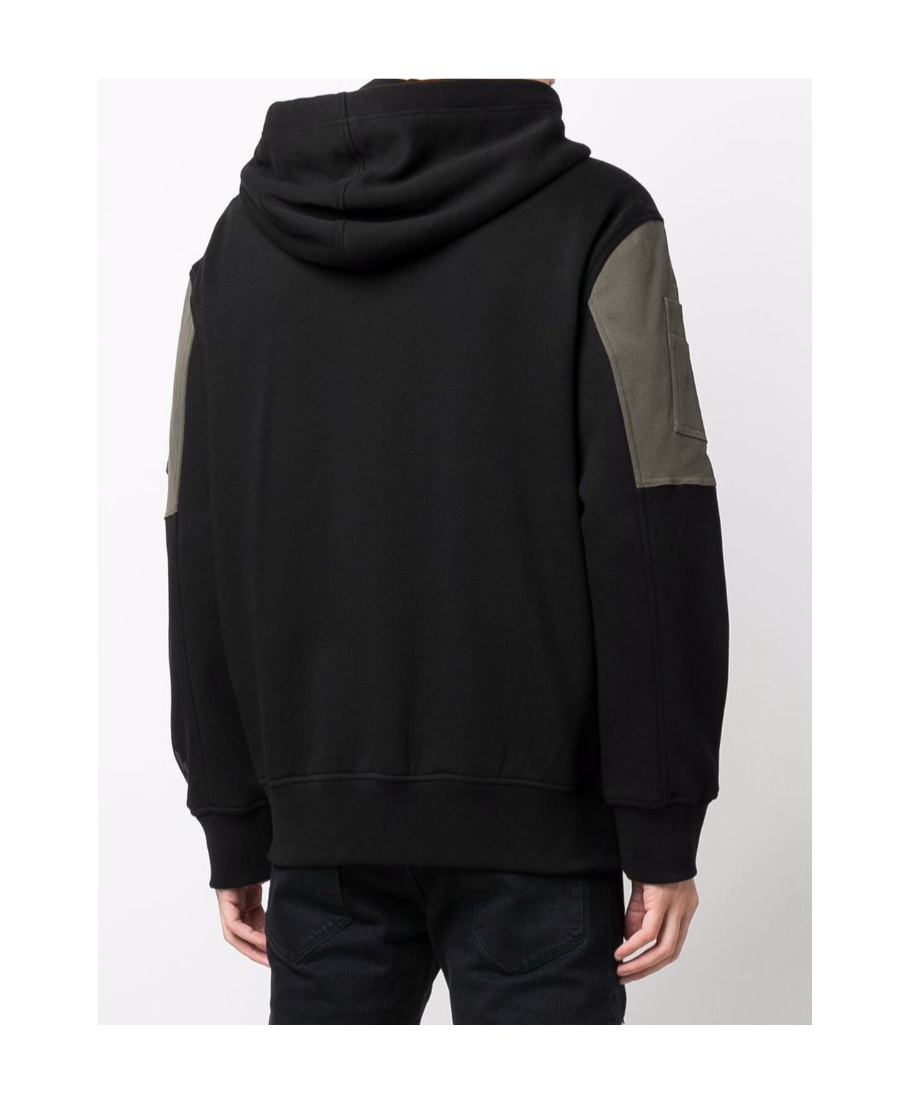 Neil Barrett Black Zippered Sweatshirt In Black