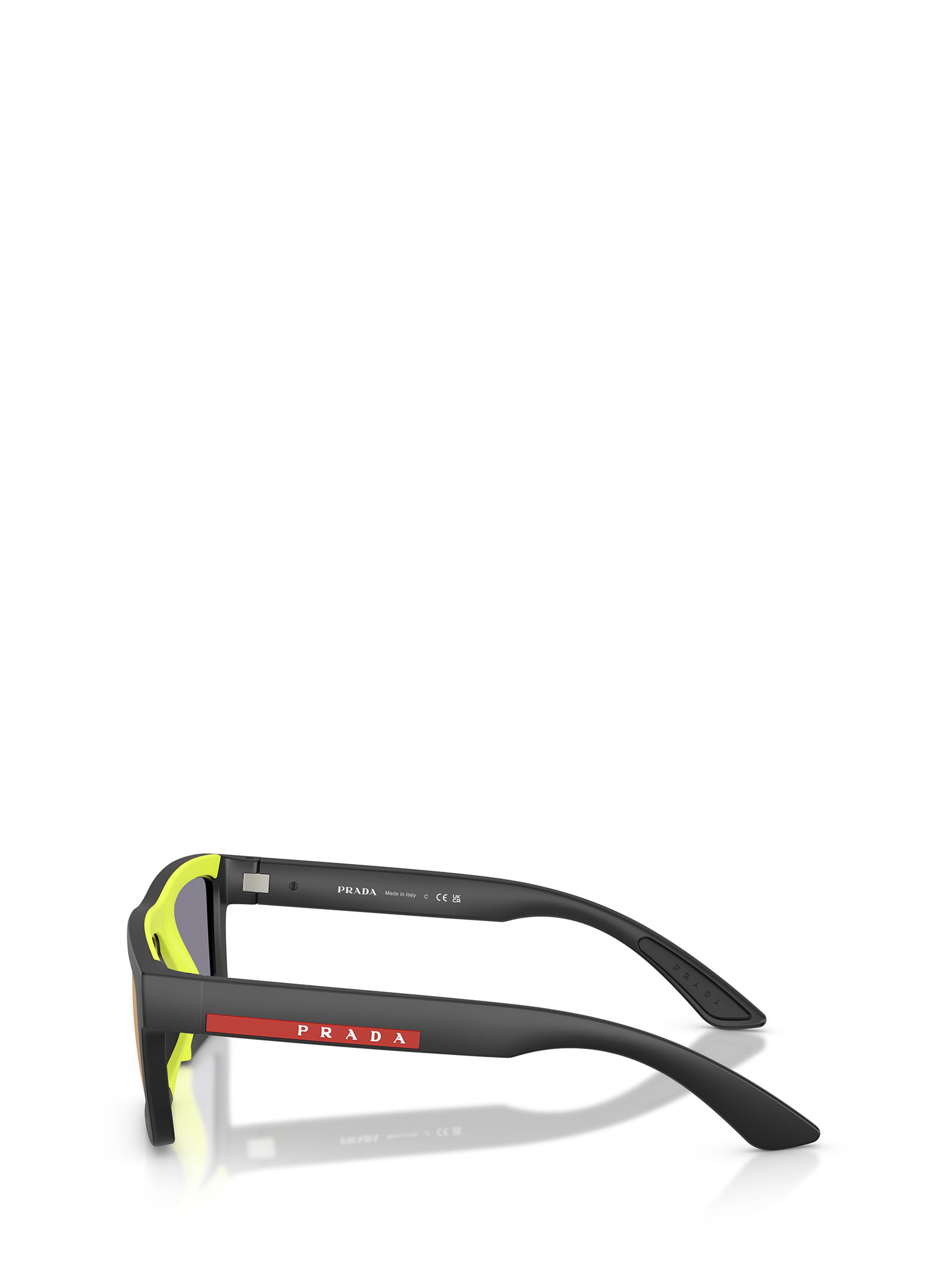 Prada Linea Rossa 55mm Rectangular Sunglasses In Gray