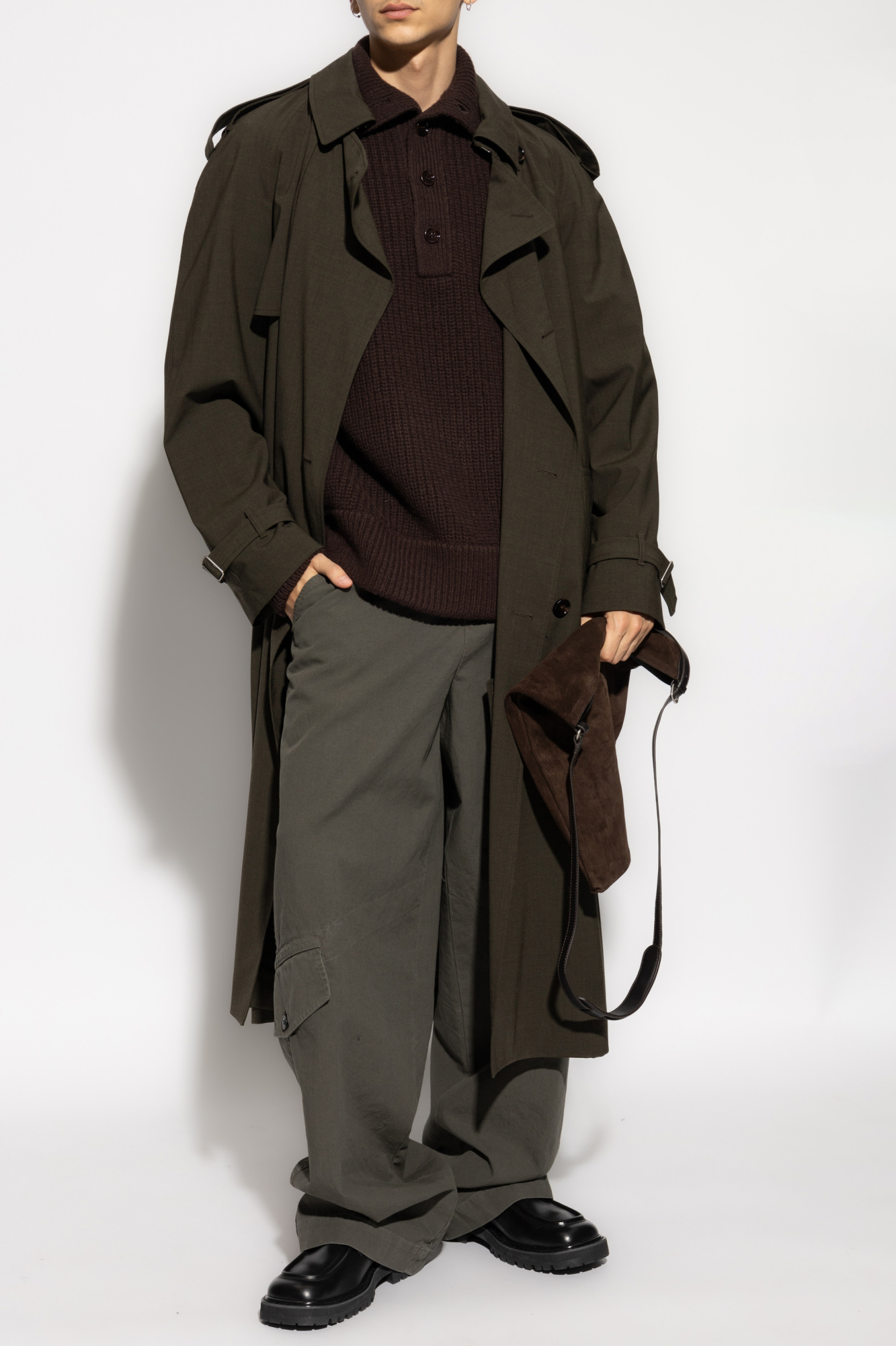 Dries Van Noten Straight Leg Trousers In Black