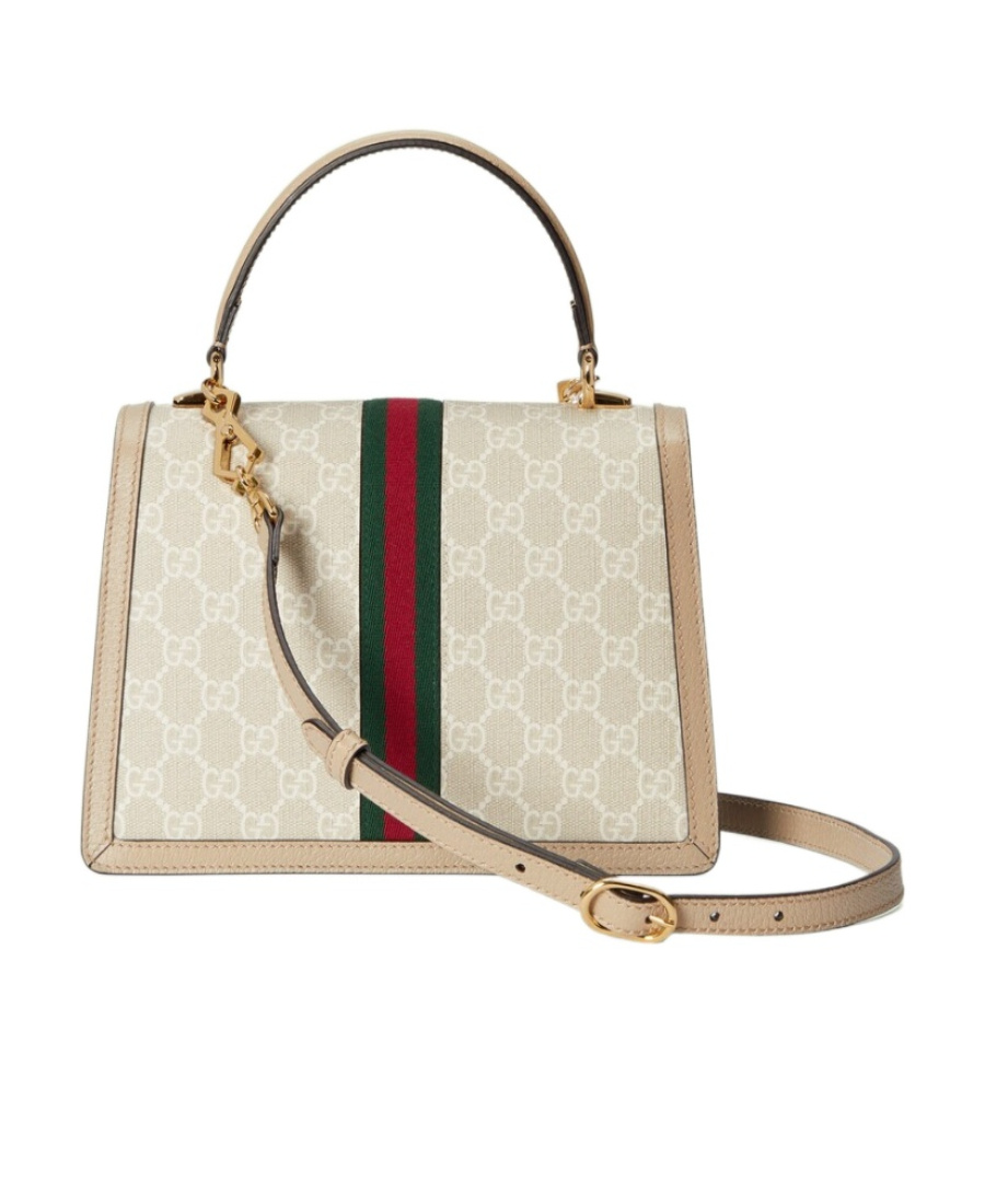 Gucci Logo-plaque Tote Bag In Nude