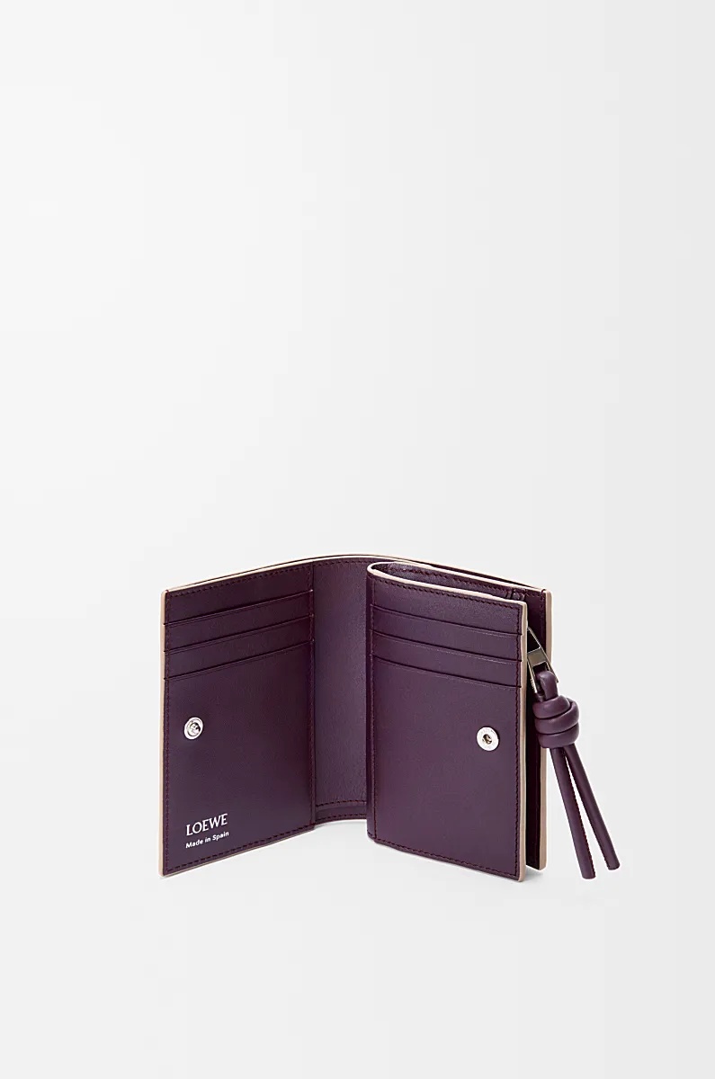 Loewe Knot Compact Wallet In Shiny Nappa Calfskin