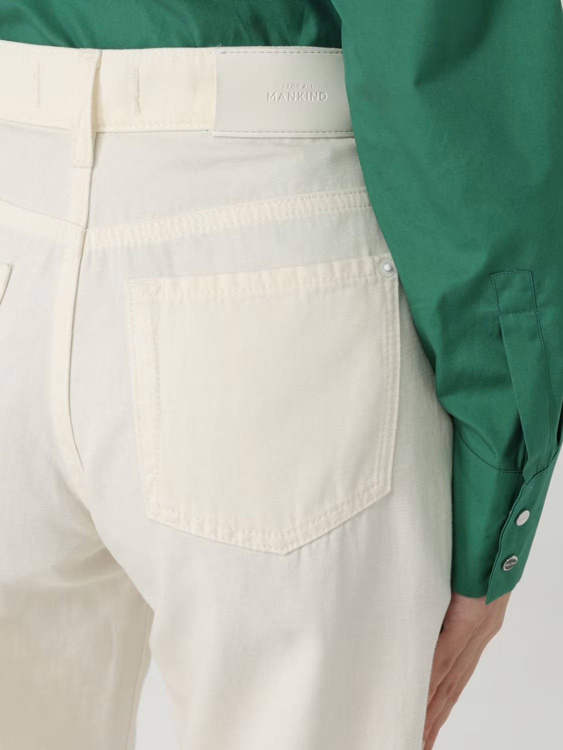 7 For All Mankind Tess Trousers In Neutral