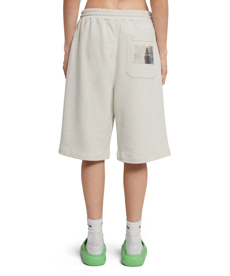 Msgm Drawstring Track Shorts In White