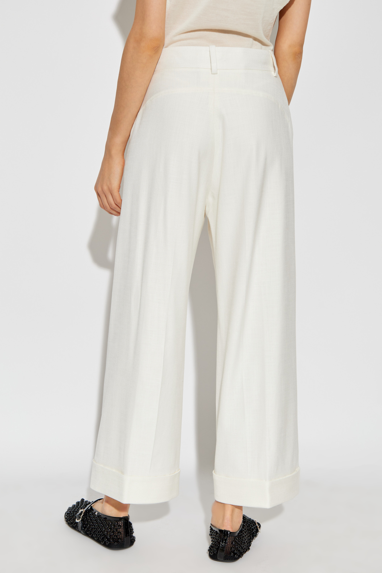 Shop Aeron Jeera Kick-flare Trousers In White