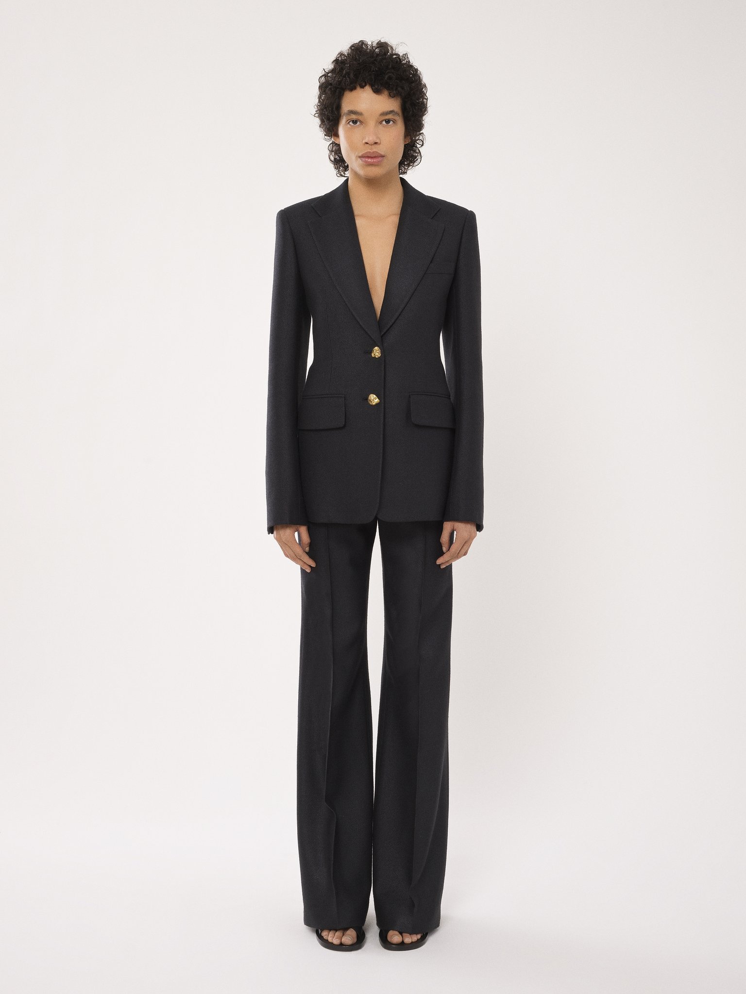 CHLOÉ NUGGET-BUTTON TAILORED BLAZER
