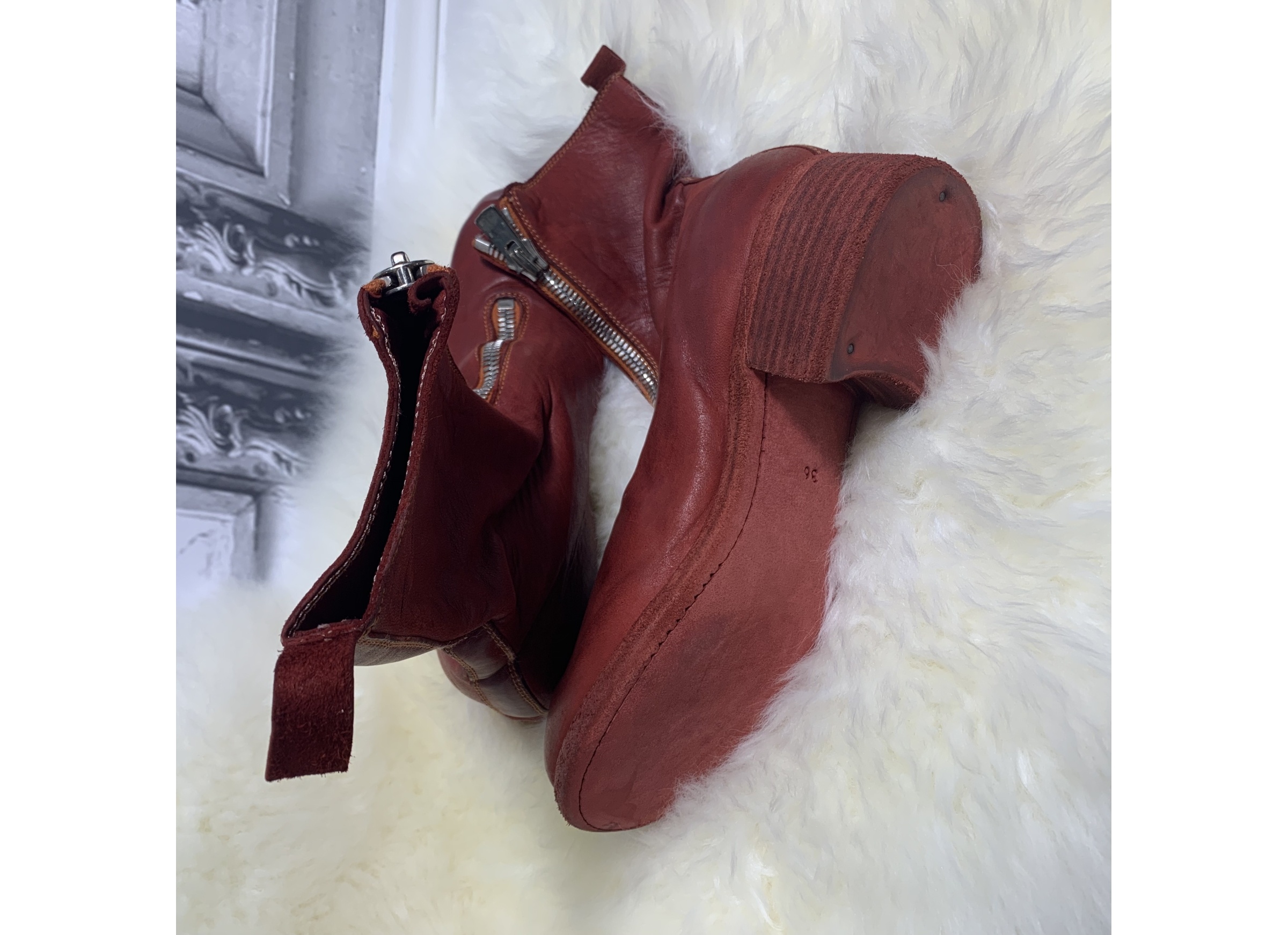 Guidi Zipped-up Boots In Brown