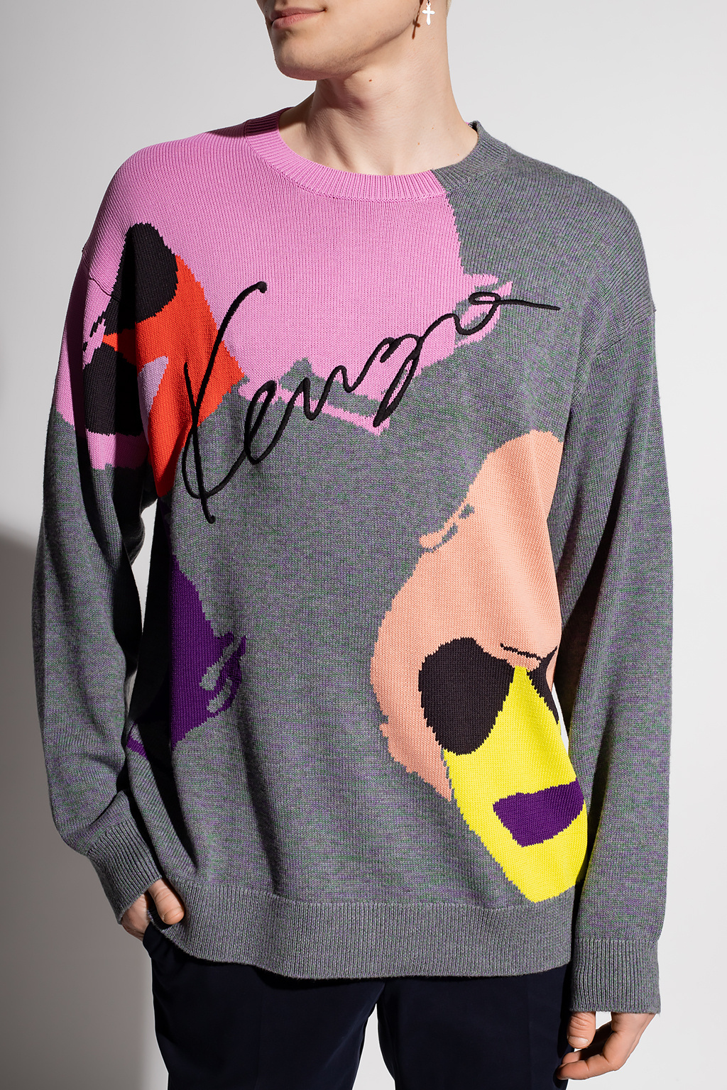 Kenzo Intarsia-knit Jumper In Multicolor