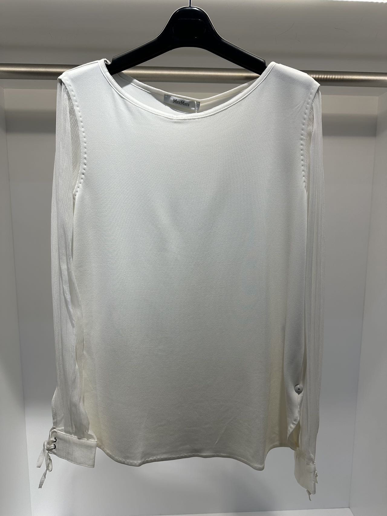 Max Mara Long-sleeved Top In Gray