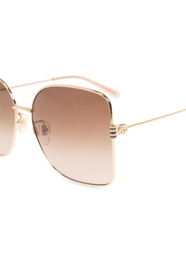 Gucci Square-frame Sunglasses In Nude