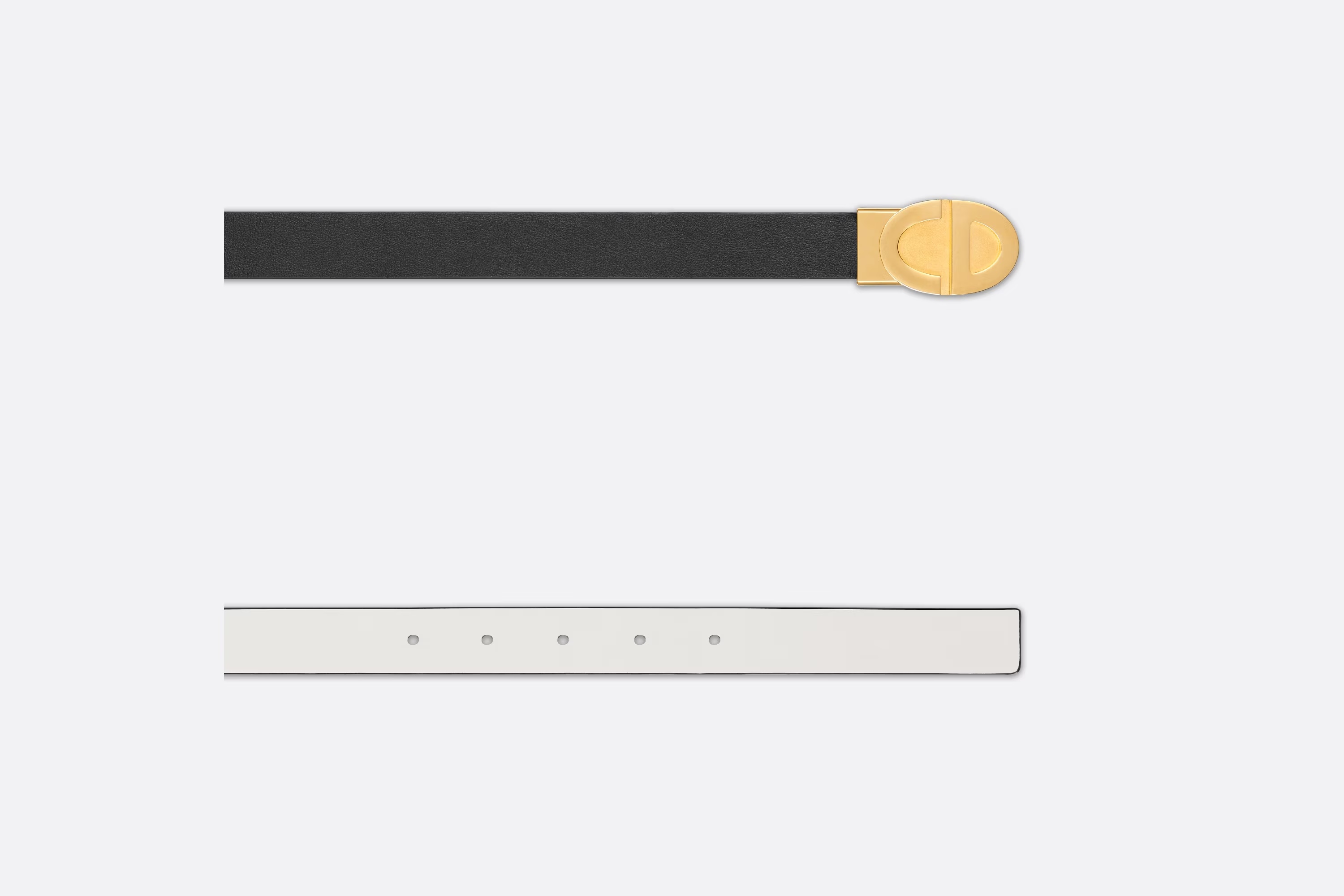 Dior Forever Double-sided Belt In White