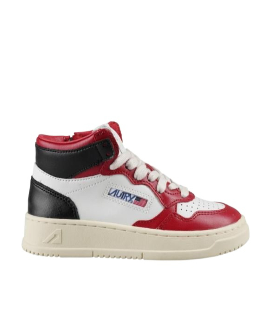 Autry Red Sneakers For Kids With Logo In Multicolor