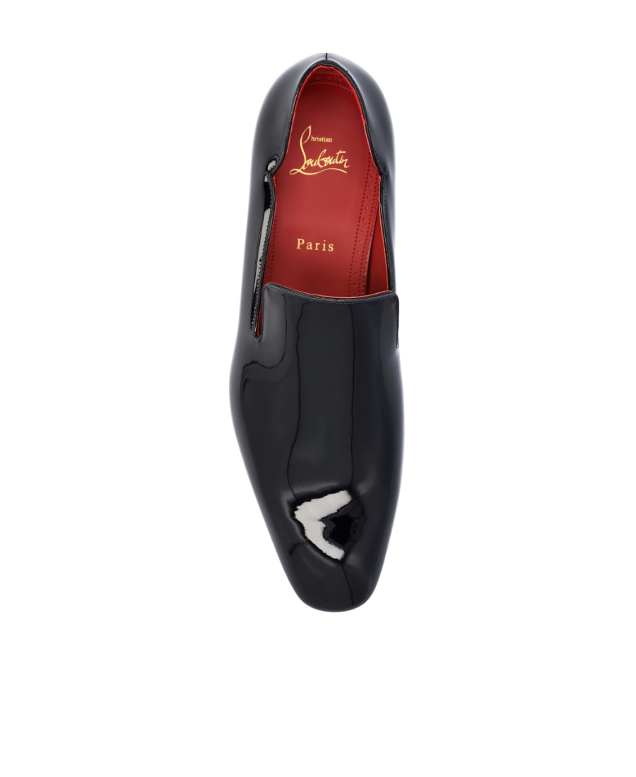 Christian Louboutin Dandy Chick Patent-leather Loafers In Black