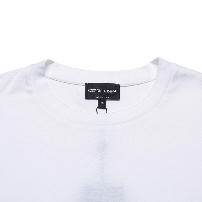 Giorgio Armani Embroidered Logo T-shirt In White