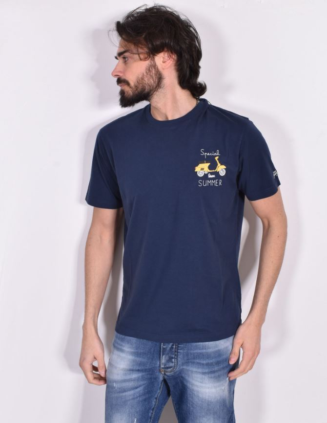 MC2 SAINT BARTH X VESPA GRAPHIC-PRINT T-SHIRT
