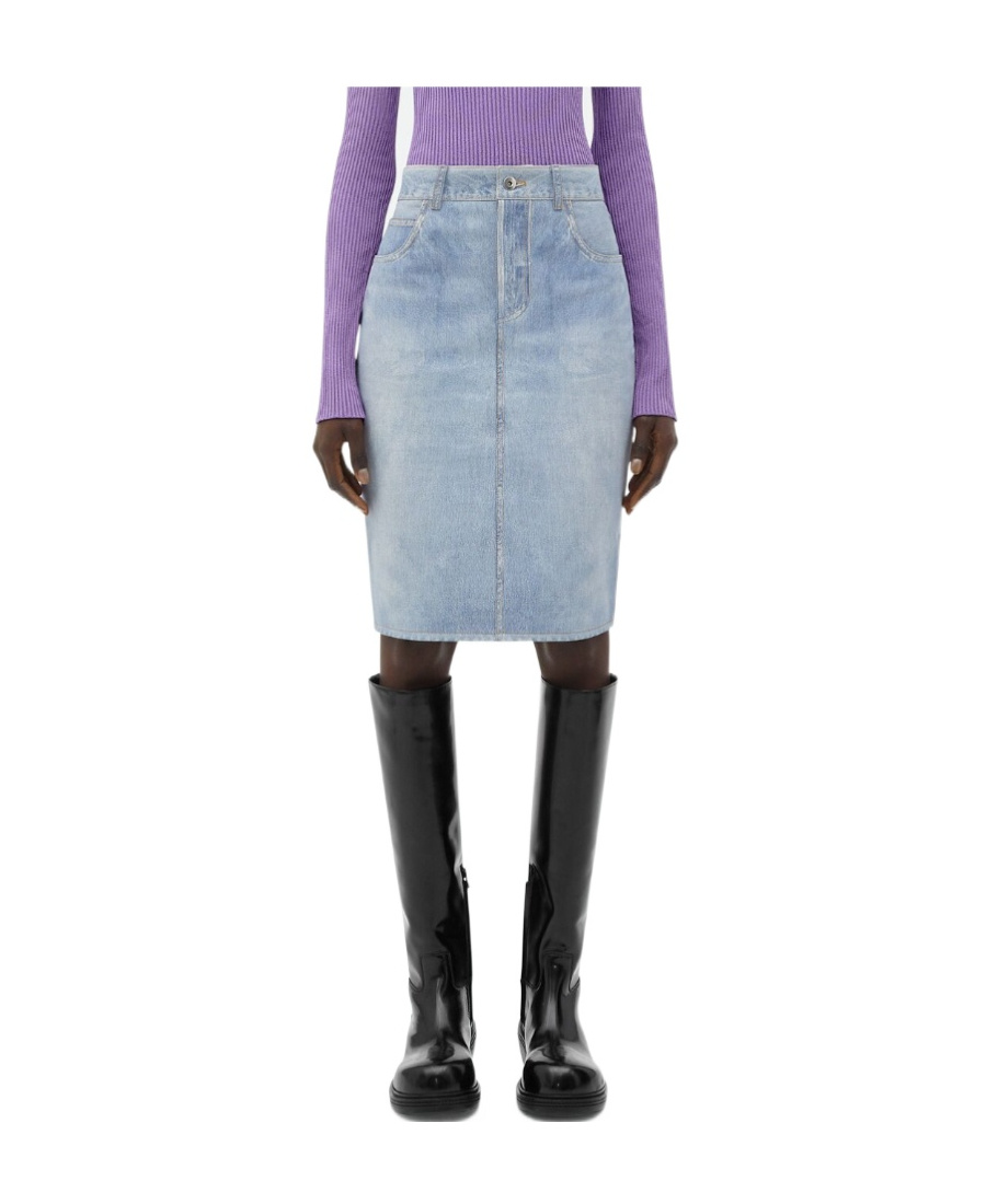 Bottega Veneta Denim Skirt In Blue