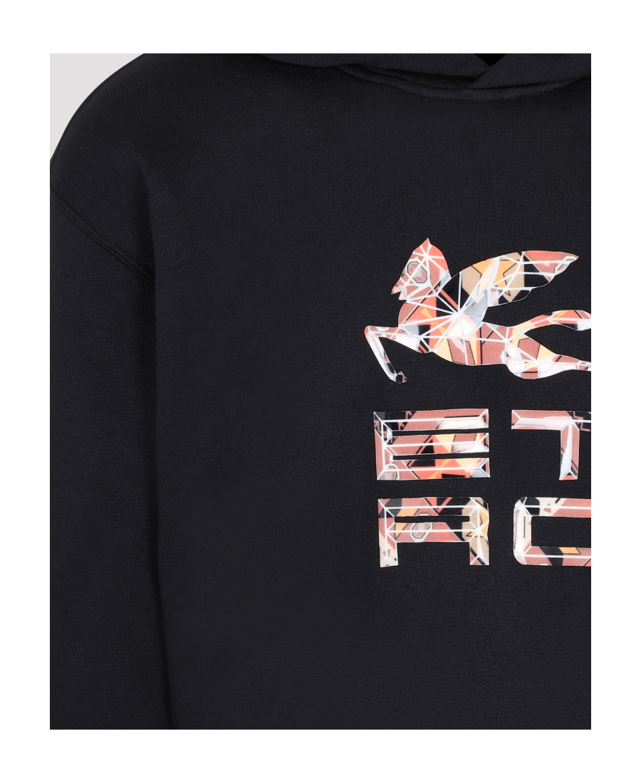 Etro Logo-print Detail Hoodie In Black