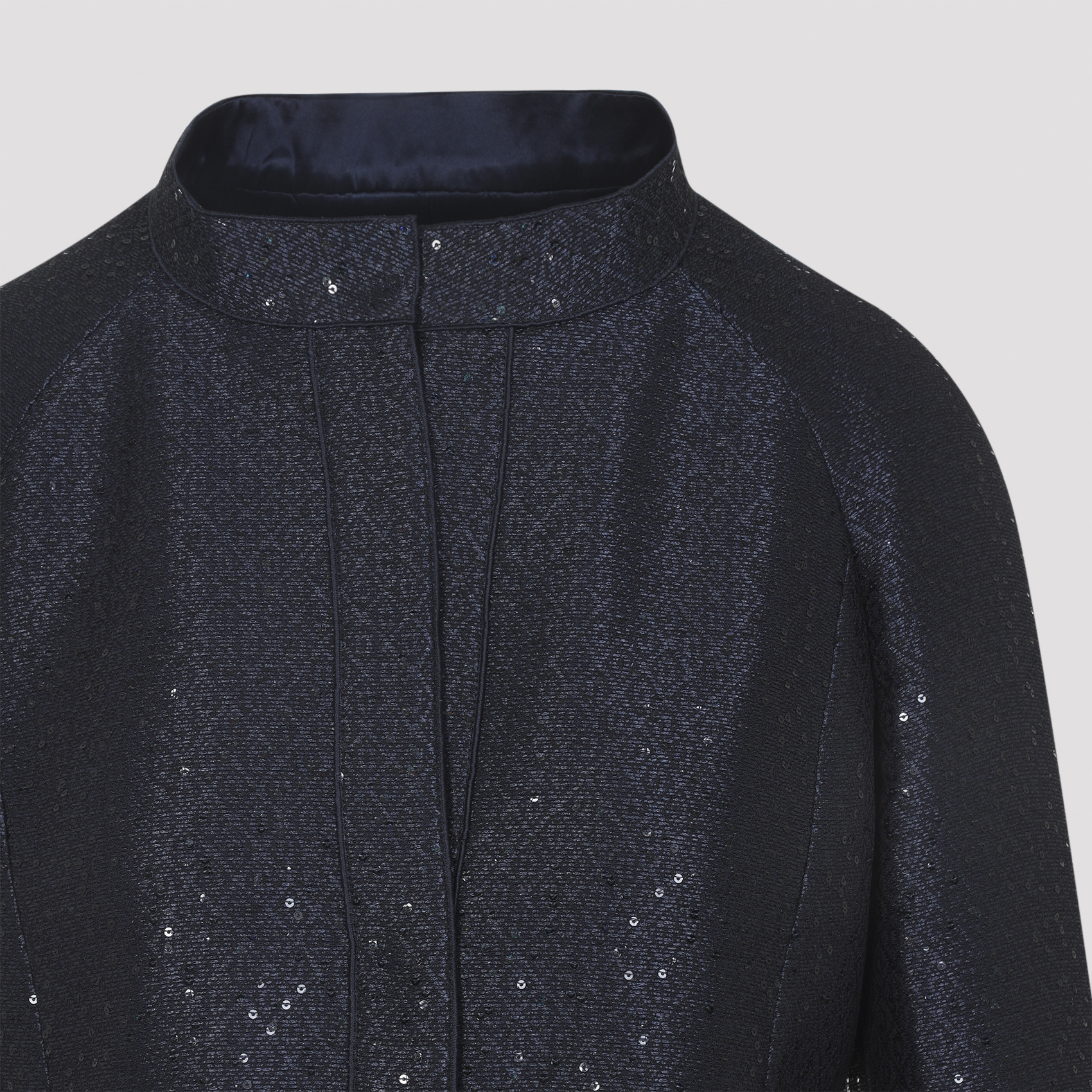 Giorgio Armani Tailored Jacket Sequin Embellishments In Black